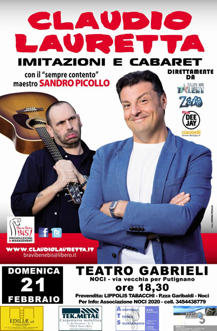 NOCI2020, imitazioni e cabaret con Claudio Lauretta