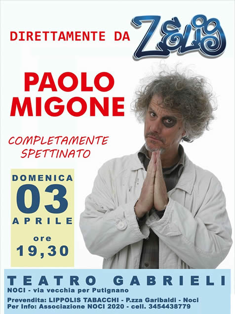 NOCI 2020: domenica 3 aprile con Paolo Migone