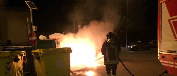 Immagine 2: Cassonetti in fiamme