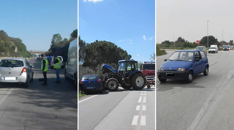 Tre incidenti stradali nelle ultime 24 ore