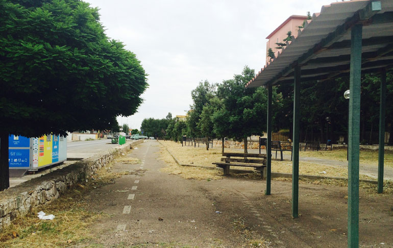 Liberi dall’erba i giardini di Via Di Vittorio