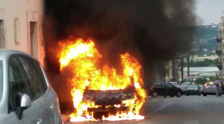 Fiamme in via Cappuccini