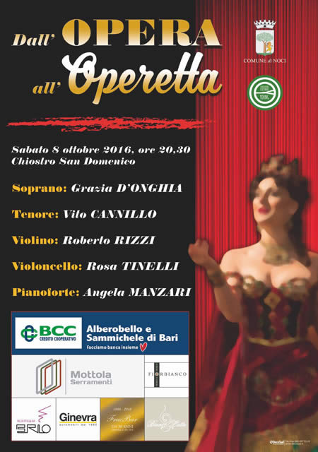 Dall’Opera all’Operetta, stasera al Chiostro di San Domenico