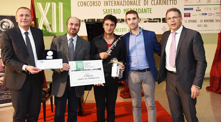 I premiati del XII Concorso Internazionale di Clarinetto “Saverio Mercadante”