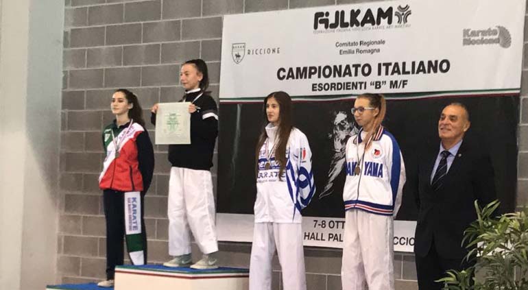 Giada Lippolis bronzo ai Campionati Italiani di Karate