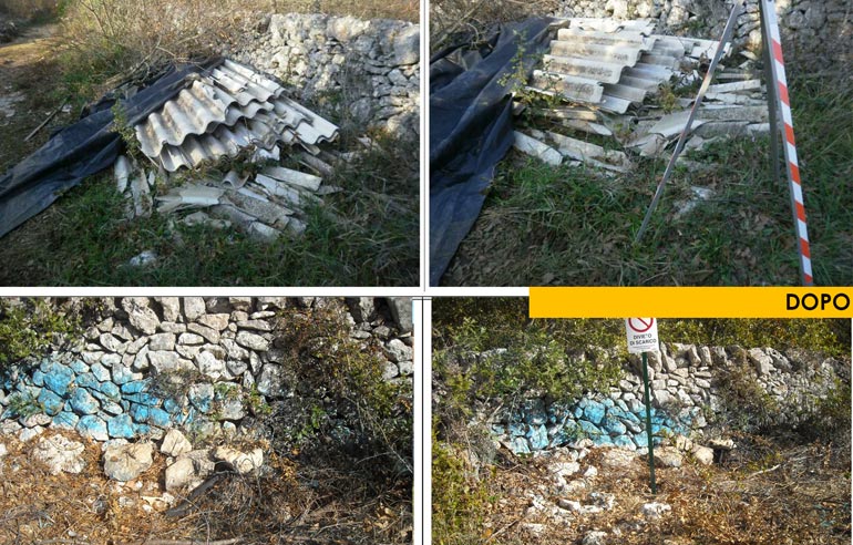 Abbandono illecito di rifiuti: ripuliti 14 siti