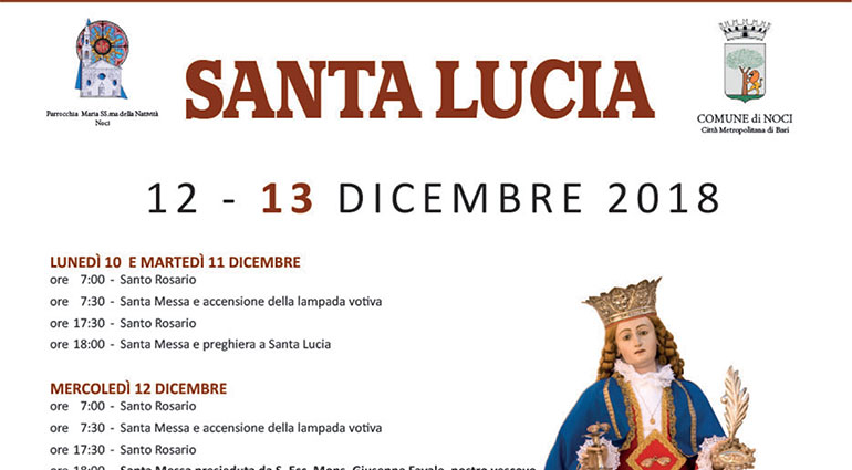 I festeggiamenti in onore di Santa Lucia