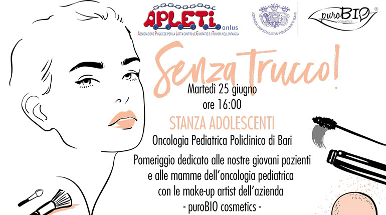 PuroBIO cosmetics: “Senza trucco” al Policlinico di Bari