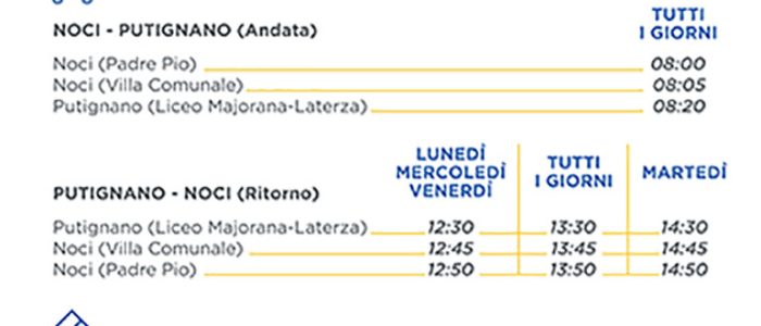 Immagine 2: Bus navetta per il Liceo 'Majorana-Laterza' di Putignano