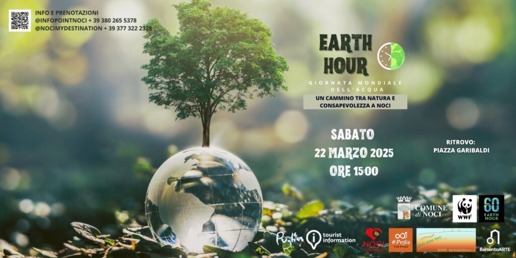 Earth hour e Giornata Mondiale dell’acqua a Noci: un cammino tra natura e consapevolezza